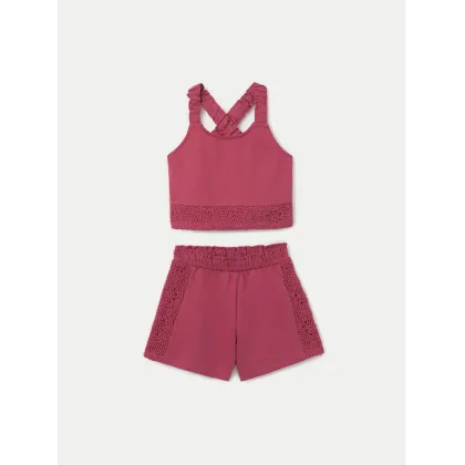 Zdjęcie Mayoral Komplet top i spodenki 6275 Różowy Regular Fit