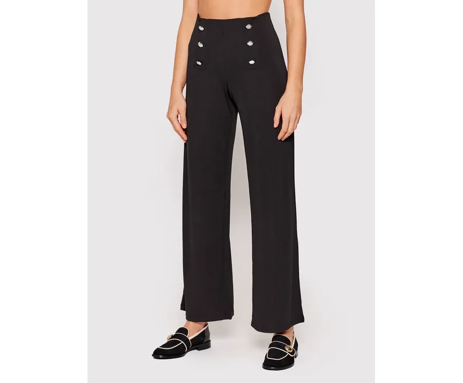 obrazek 1 Lauren Ralph Lauren Spodnie materiałowe 200807573002 Czarny Wide Leg LAUREN RALPH LAUREN