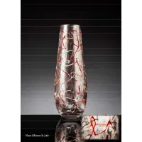 Picture Vase with white and red decorations