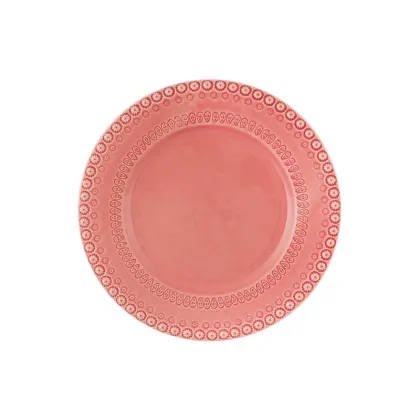 Zdjęcie Ceramiczny talerz obiadowy w kolorze różowym - Bordallo Pinheiro