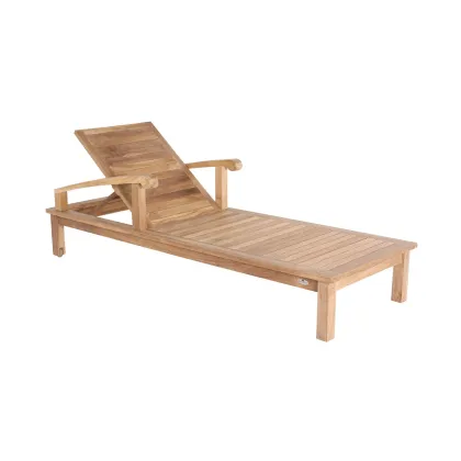 Zdjęcie Stylowy leżak wypoczynkowy z kółkami Saint Laurent do ogrodu i na taras