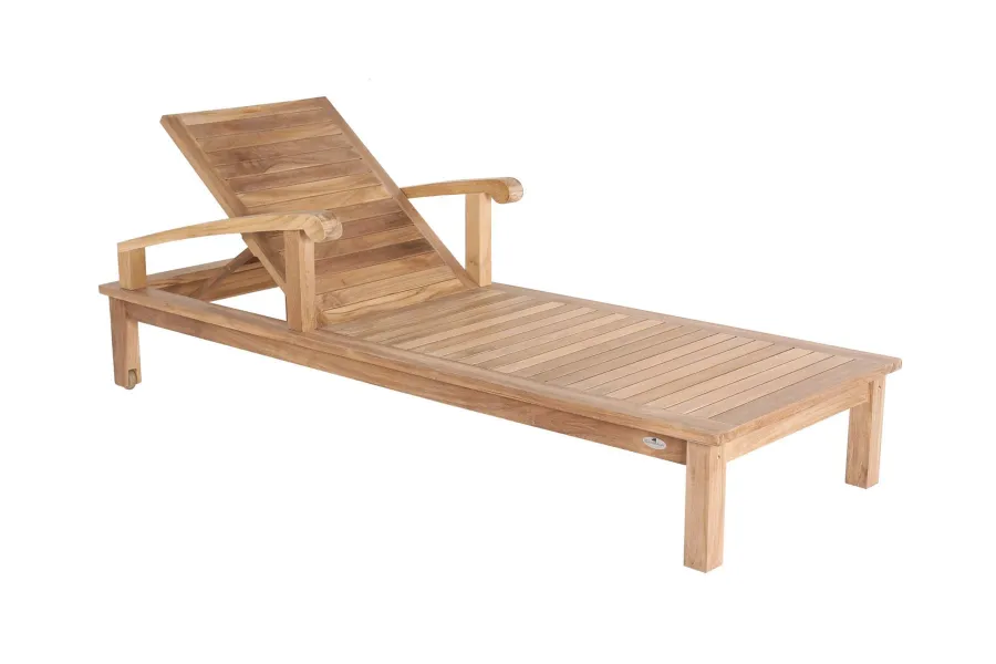 obrazek 1 Stylowy leżak wypoczynkowy z kółkami Saint Laurent do ogrodu i na taras