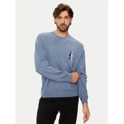 Zdjęcie Armani Exchange Sweter 6DZM6H ZM5BZ 15DU Niebieski Regular Fit