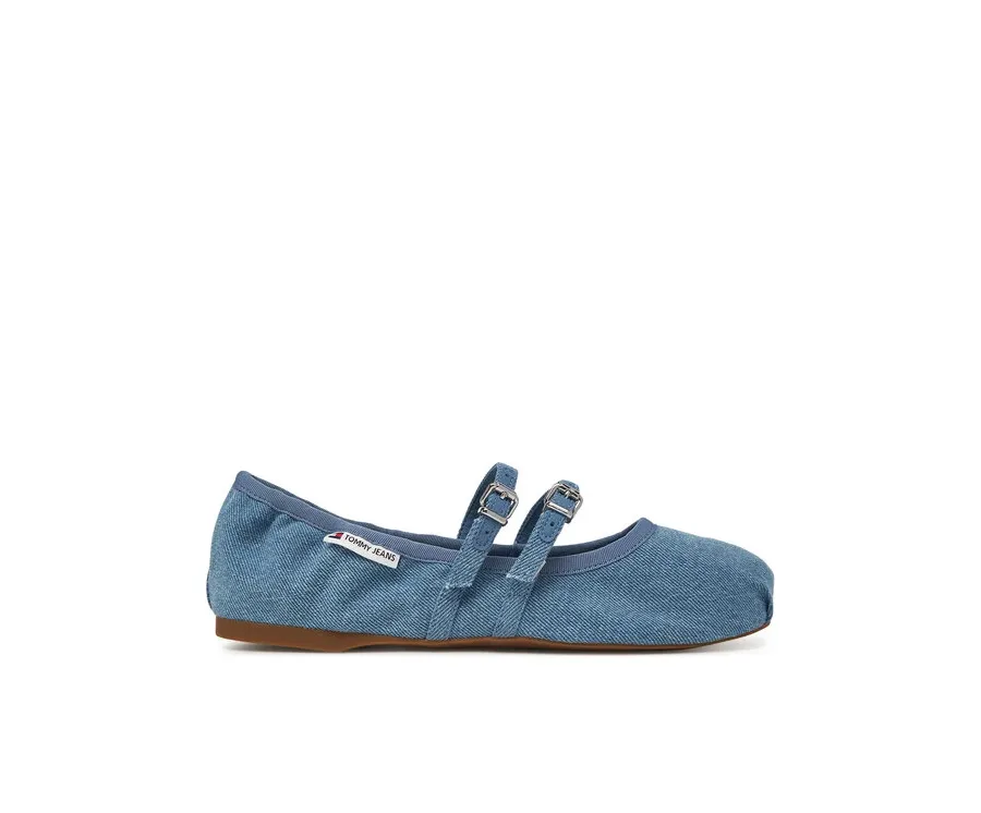 obrazek 1 Tommy Jeans Baleriny Ballerina Denim EN0EN02782 Niebieski