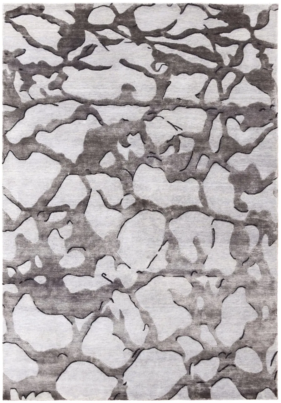 picture 1 Beautiful gray exclusive 3D carpet - SENSES DROUGHT 7075