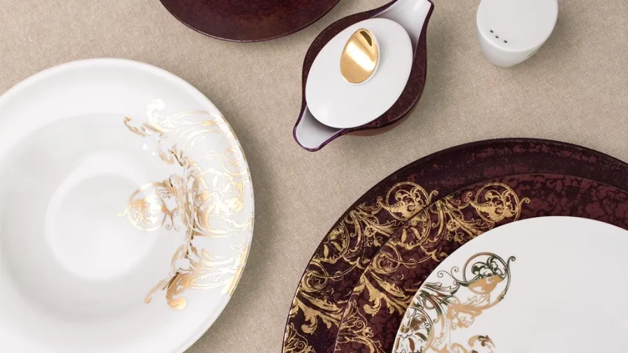 obrazek 3 Prestiżowa zastawa stołowa z wysokiej jakości portugalskiej porcelany - Porcel