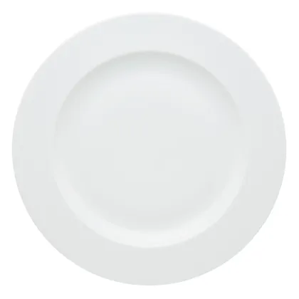 Zdjęcie Stylowy płaski okrągły talerz Spirit White z delikatnym reliefowym zdobieniem - Vista Alegre