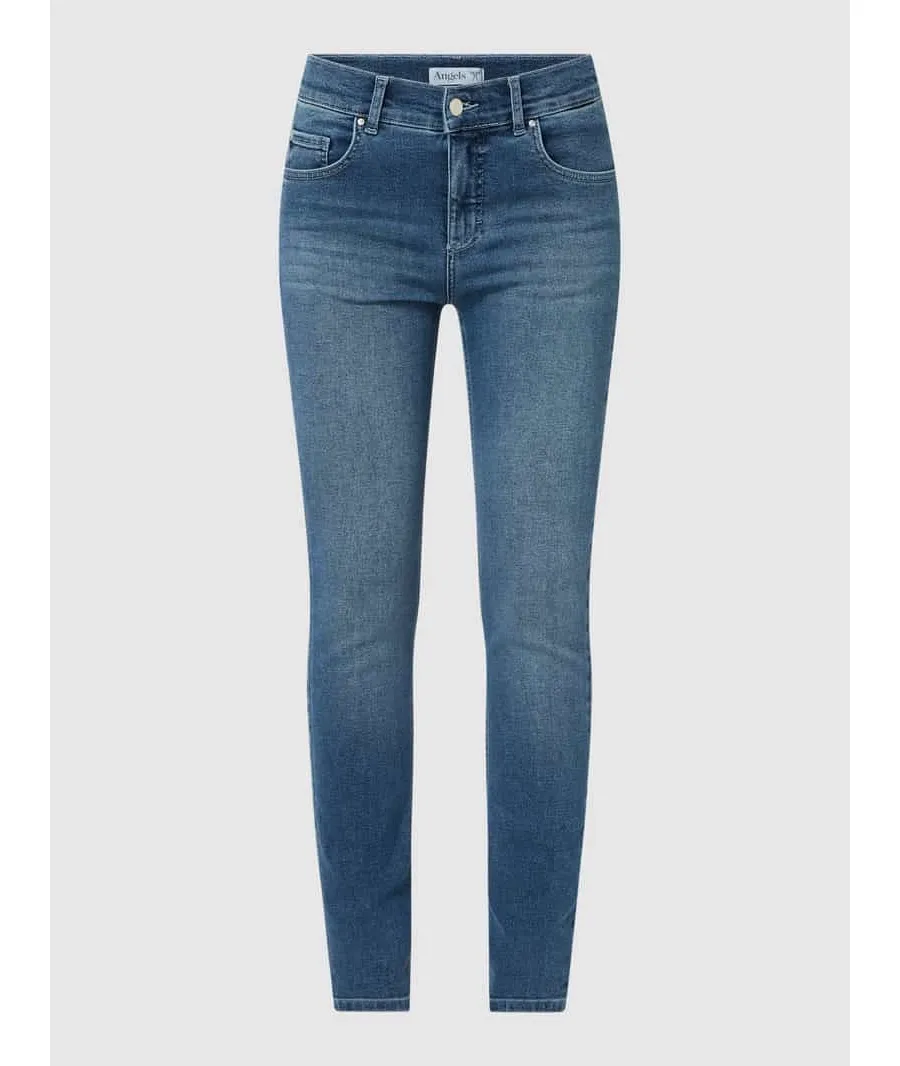 obrazek 1 Jeansy o kroju skinny fit z naszywką z logo