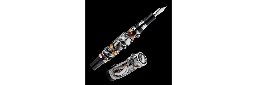 obrazek 1 Finezyjne Pióro Wieczne Silver CHAOS 2012 Sylvester Stallone Montegrappa