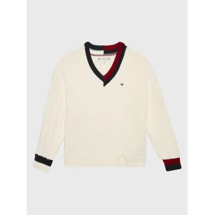Zdjęcie Tommy Hilfiger Sweter KG0KG06903 Écru Oversize