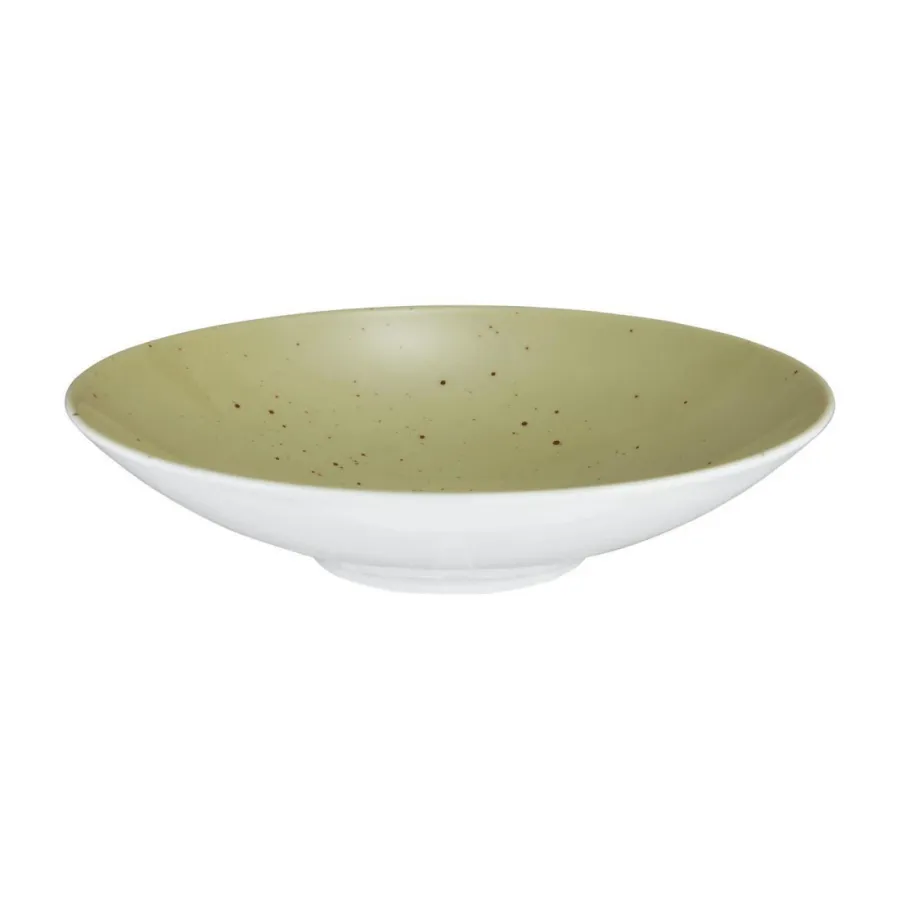 obrazek 1 Średnia okrągła porcelanowa miska 23 cm w pięknym kolorze oliwki - Seltmann Weiden
