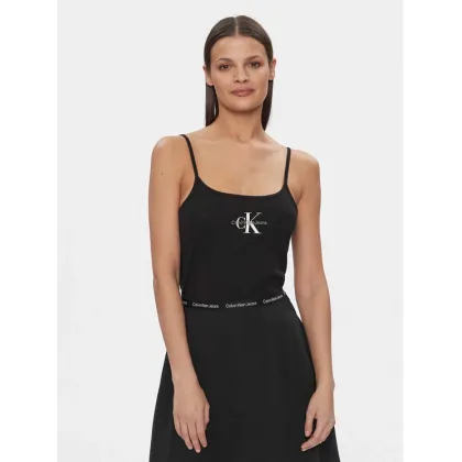 Zdjęcie Calvin Klein Jeans Top Monologo J20J223105 Czarny Slim Fit