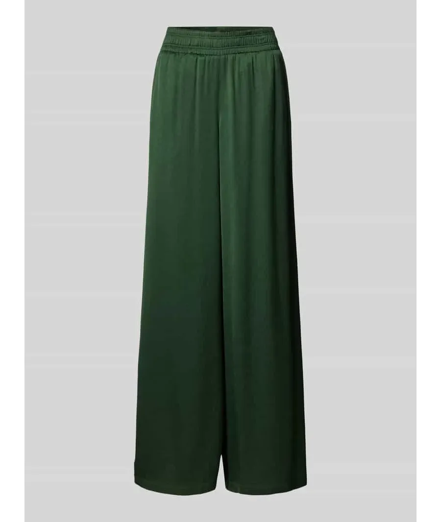 obrazek 1 Spodnie materiałowe z szeroką nogawką i elastycznym pasem model ‘CEILING’