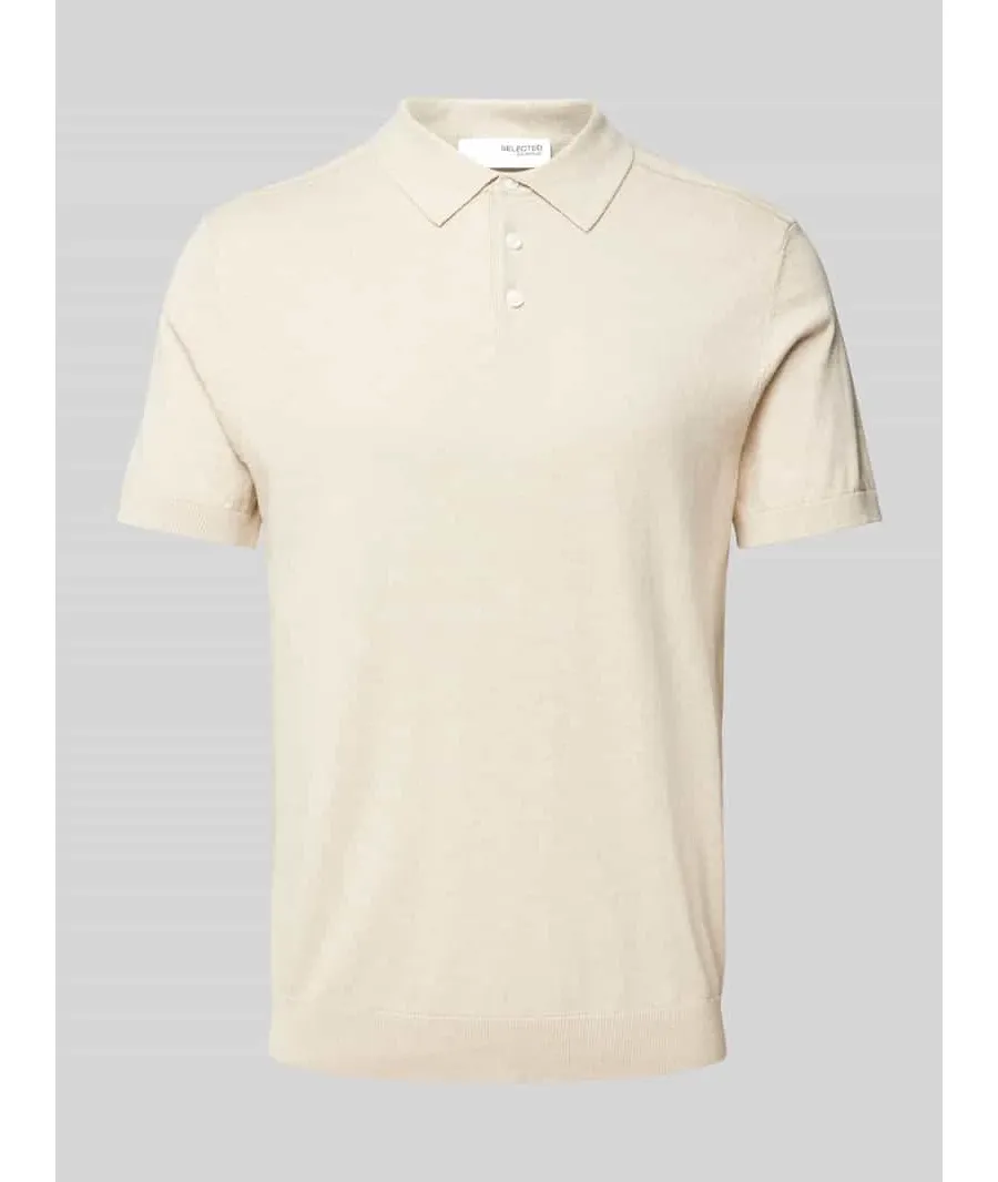 obrazek 1 Selected Homme Polo 16092437 Beżowy Regular Fit