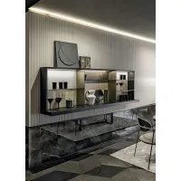 Zdjęcie Dekoracyjny regał w stylu minimalistycznym do salonu