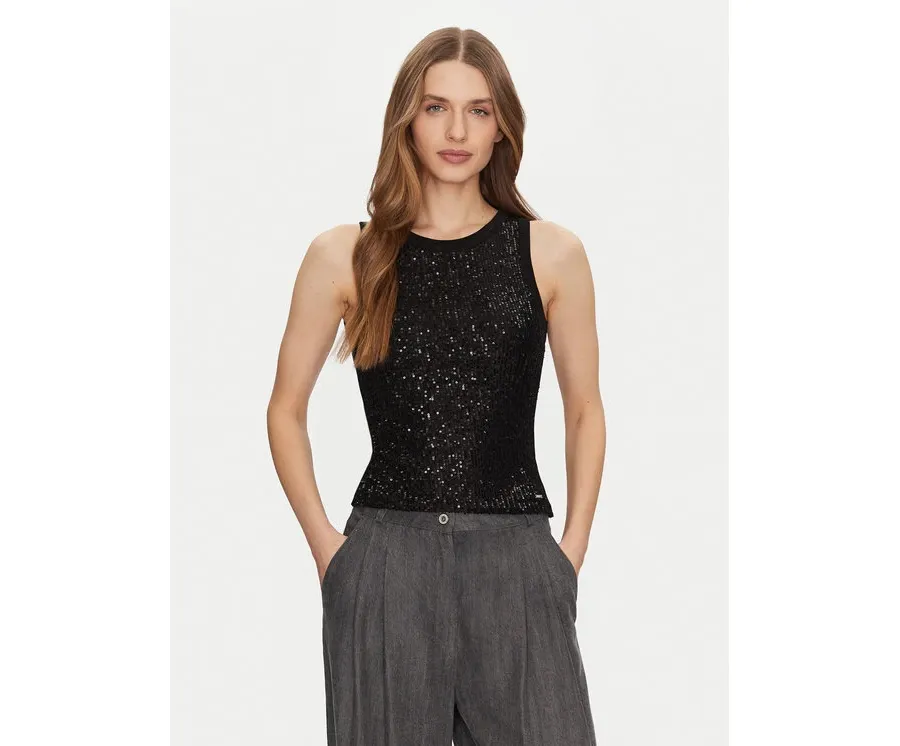 obrazek 1 Guess Top W5GP06 KCS10 Czarny Regular Fit