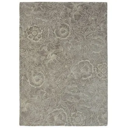 Zdjęcie Prestiżowy brązowy dywan w kwiaty - POPPY TAUPE 28405