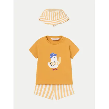 Zdjęcie Mayoral Komplet t-shirt i kąpielówki 1620 Żółty Regular Fit