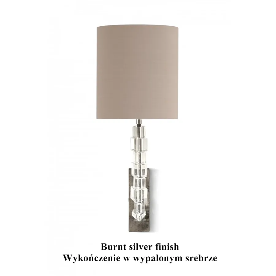 obrazek 3 Klasyczna lampa na ścianę z kryształkami - Luxury Products