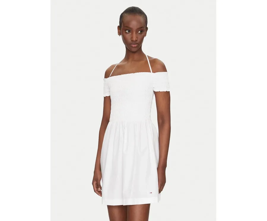 obrazek 1 Tommy Jeans Sukienka letnia DW0DW20343 Biały Slim Fit