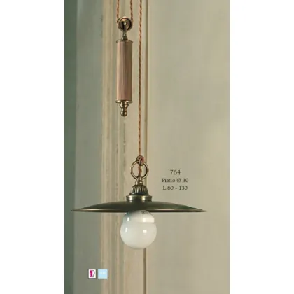 Zdjęcie Stylowa lampa sufitowa w stylu rustykalnym - Il Paralume Marina