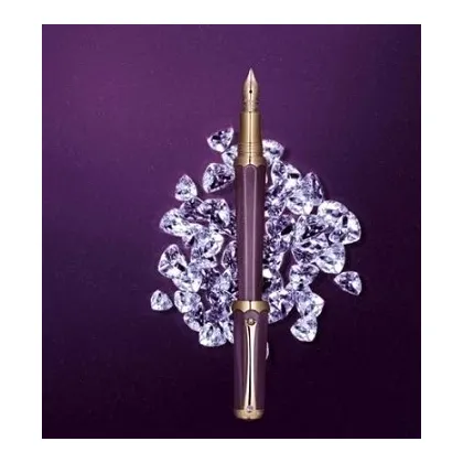 Zdjęcie Piccola Gemma Purple Resin Gold and Sapphire Pióro Wieczne