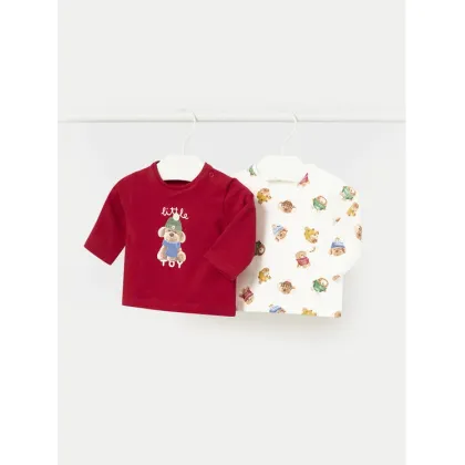 Zdjęcie Mayoral Komplet 2 bluzek 2029 Kolorowy Regular Fit