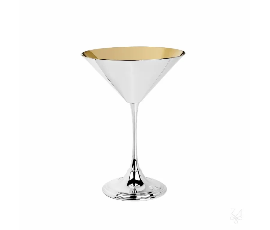 picture 1 Silver-plated martini glass with a modern design - Zaramella Argenti