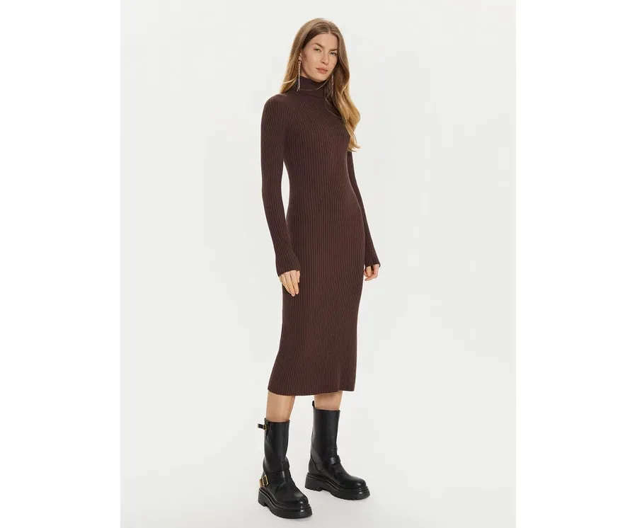 obrazek 1 TWINSET Sukienka dzianinowa 242TT3062 Brązowy Slim Fit