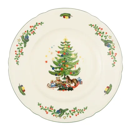 Zdjęcie Talerz obiadowy z porcelany 27 cm ze świątecznym zdobieniem - Seltmann Weiden