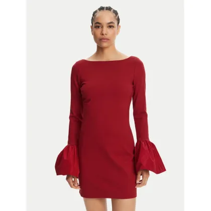 Zdjęcie STAUD Sukienka koktajlowa Hawthorne R24R2225PF Czerwony Slim Fit