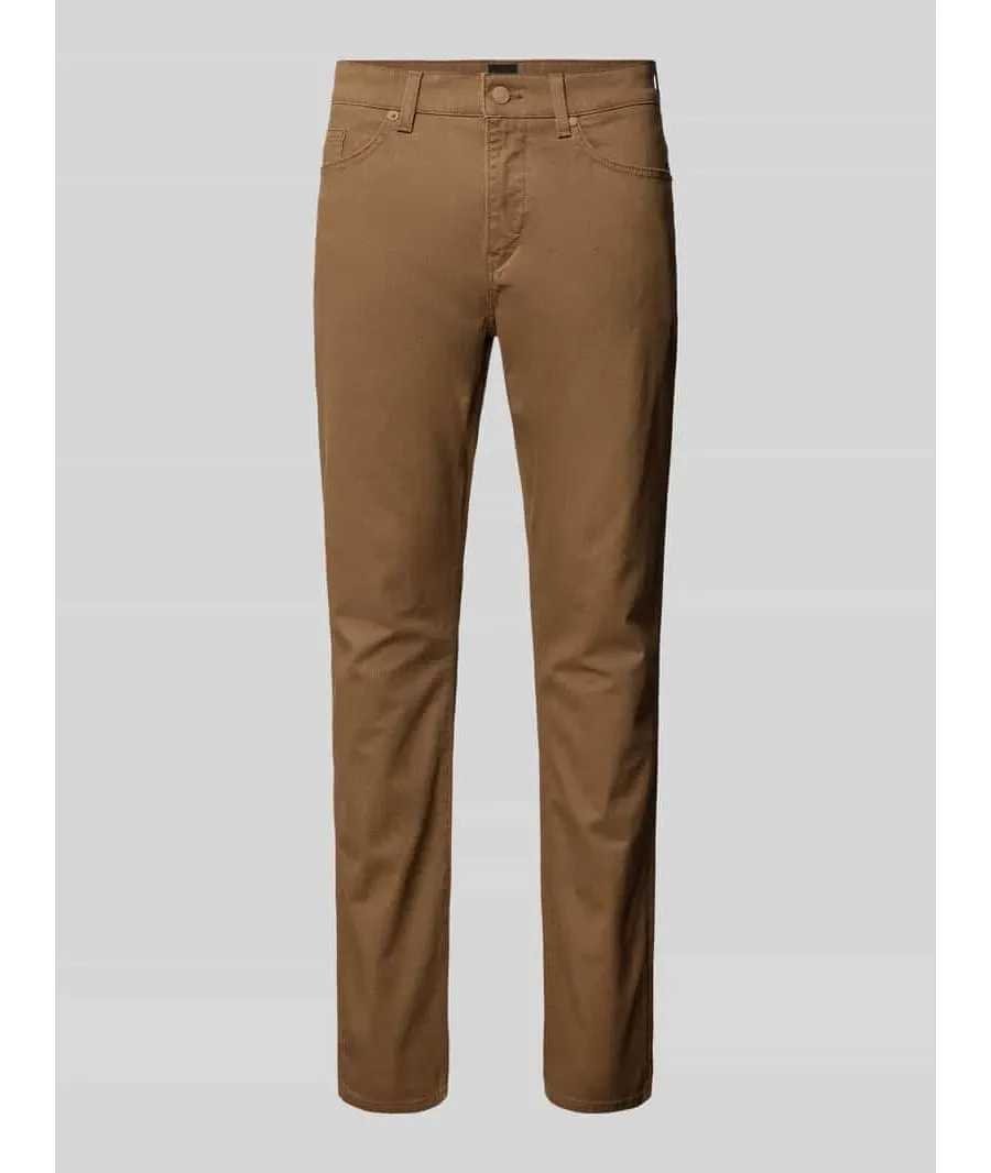 obrazek 1 Chinosy o kroju slim fit z fakturowanym wzorem model ‘DELAWARE’