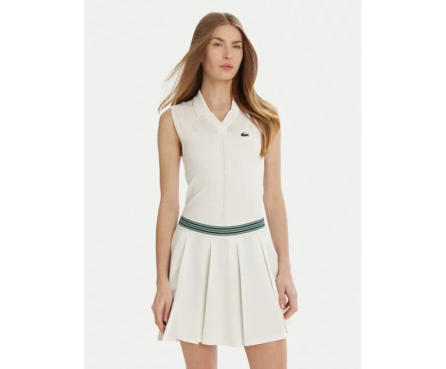 obrazek 1 Lacoste Koszulka techniczna PF0614 Biały Slim Fit