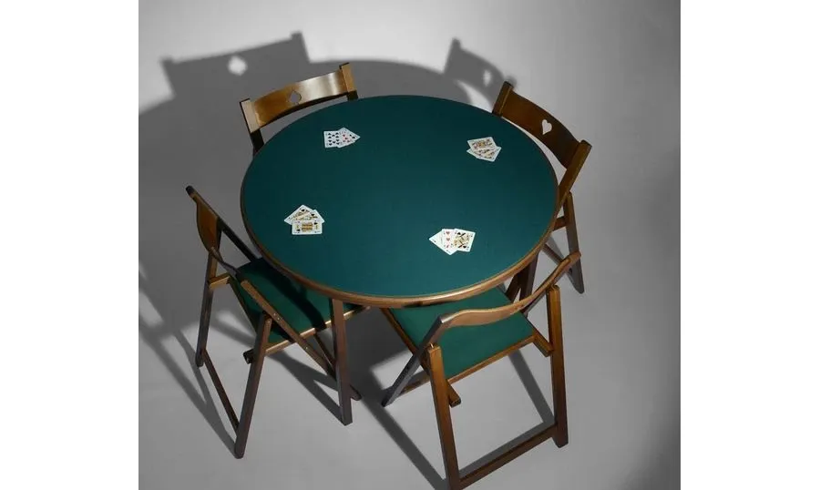 obrazek 3 Włoski komplet 4 krzeseł idealnych do stołu pokerowego