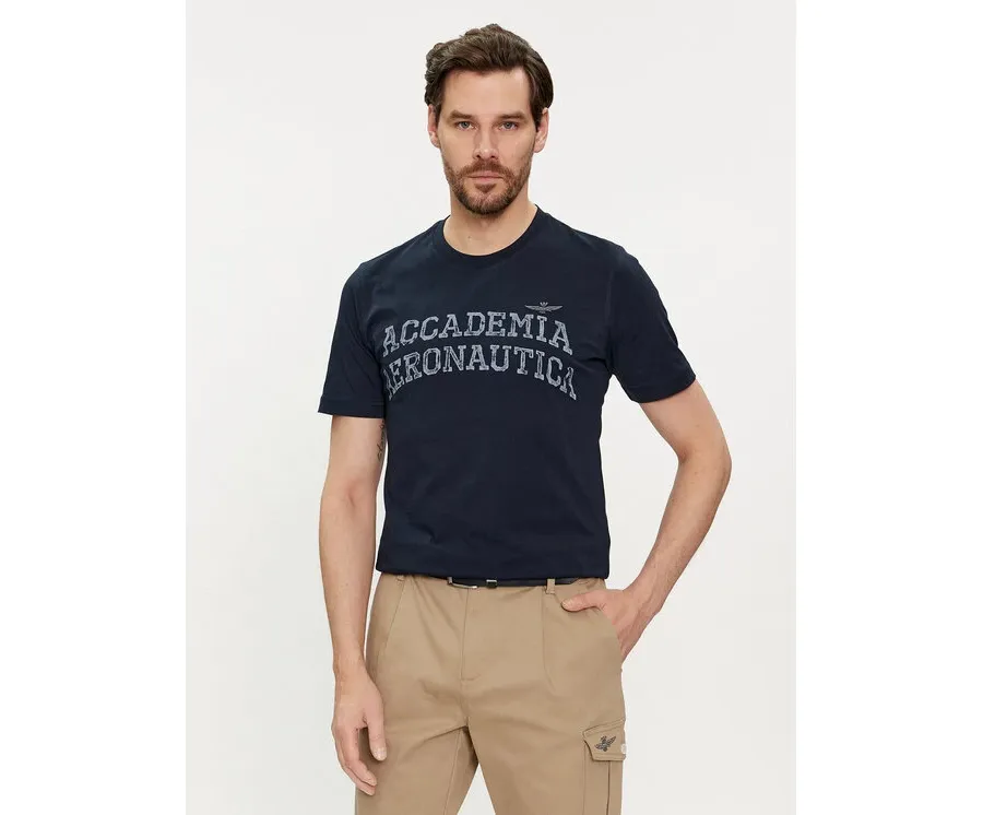 obrazek 1 Aeronautica Militare T-Shirt 241TS2203J629 Granatowy Regular Fit