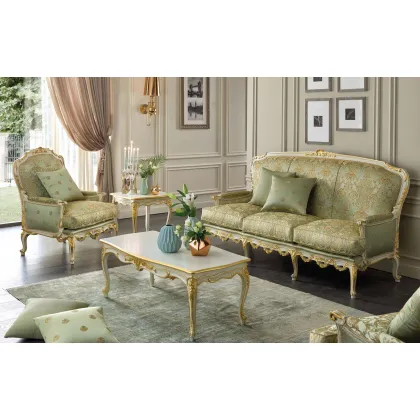Zdjęcie Trzyosobowa sofa w stylu antycznym do salonu – Morello Gianpaolo