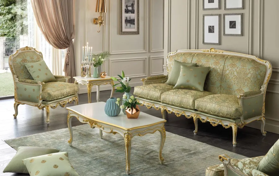obrazek 1 Trzyosobowa sofa w stylu antycznym do salonu – Morello Gianpaolo
