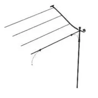 Picture Curved extension of the Solaire wall pergola 186×320 cm