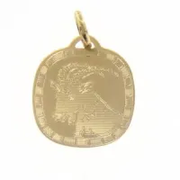 Picture Gold pendant with the Capricorn zodiac sign