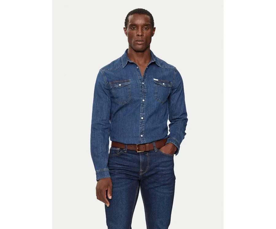 obrazek 1 Guess Koszula jeansowa M4YH02 D3PF6 Granatowy Classic Fit