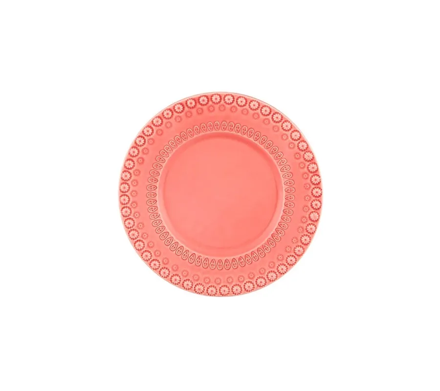 obrazek 1 Ceramiczny talerz do owoców w kolorze różowym - Bordallo Pinheiro