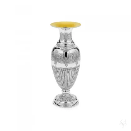 Picture Poppy 2015 New silver vase with original decoration - Zaramella Argenti