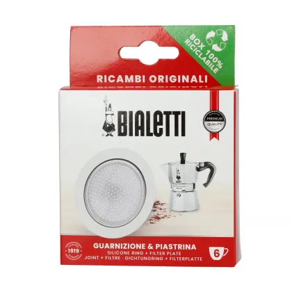 Zdjęcie Bialetti - Uszczelka + sitko do kawiarek aluminiowych Bialetti 6tz oraz Moka Induction BIALETTI