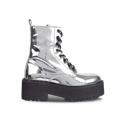 Zdjęcie Tommy Jeans Botki Tjw Flatform Zip Up Metallic EN0EN02403 Szary