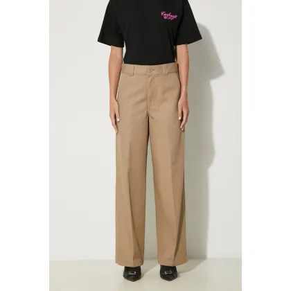 Zdjęcie Carhartt WIP spodnie Craft Pant damskie kolor beżowy proste high waist I032968.8Y01
