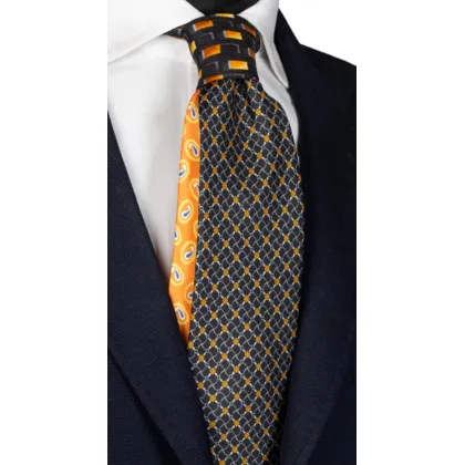 Picture Fancy black tie with orange elements
