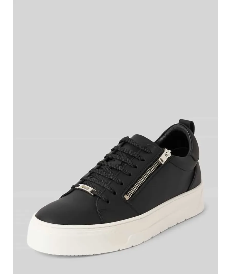 obrazek 1 Sneakersy skórzane z zamkiem błyskawicznym