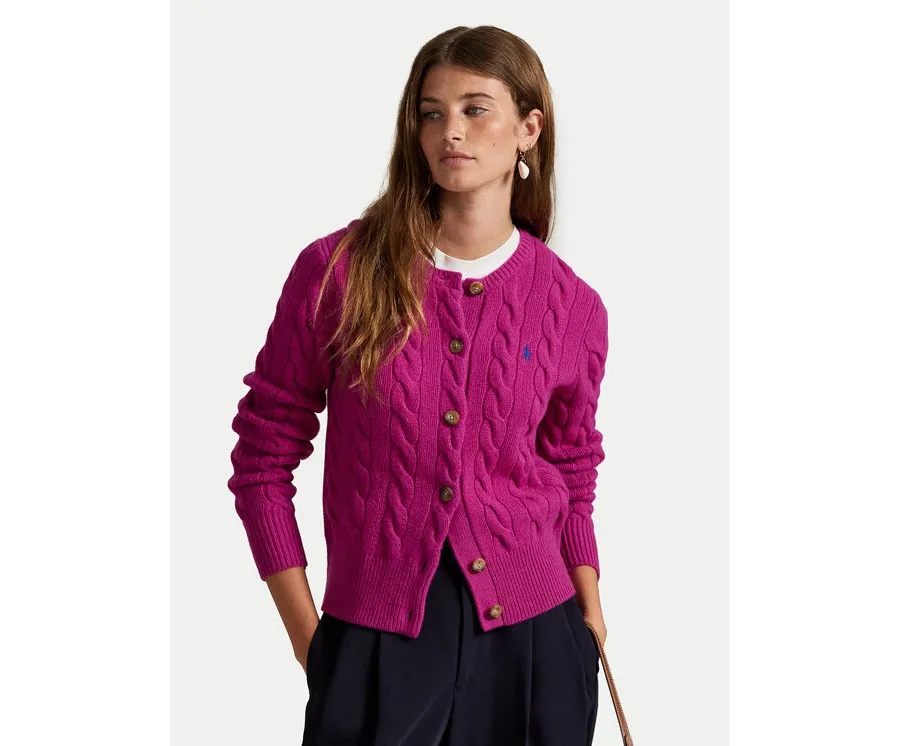 obrazek 1 Polo Ralph Lauren Kardigan 211972104006 Różowy Slim Fit