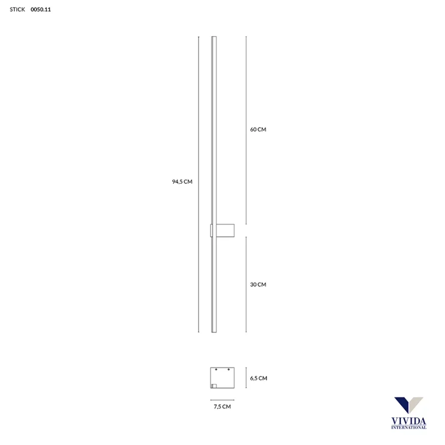 obrazek 4 Minimalistyczny kinkiet Stick z lewostronnym oświetleniem