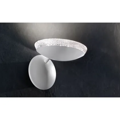 Zdjęcie Biały kinkiet dekorowany weneckim szkłem - Luxury Products